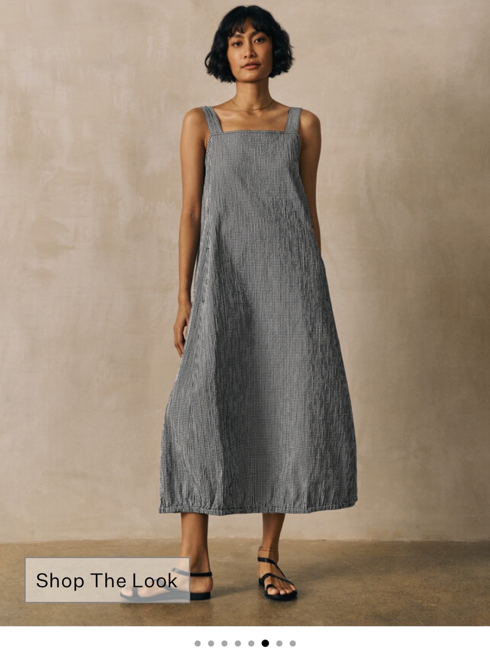 Eileen Fisher Black & White Gingham Dress xxs - Picture 3 of 5